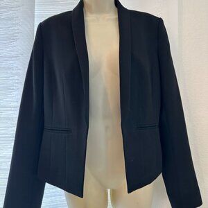 Halogen Black Open Front Blazer – Size 8 – Classic Workwear Jacket